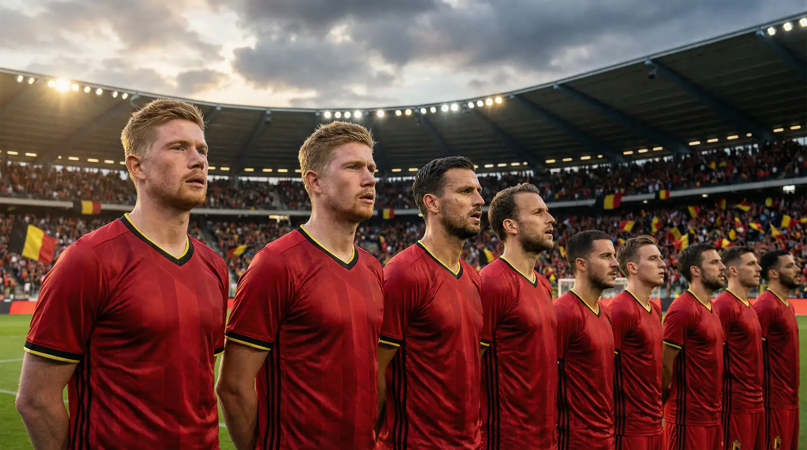 Belgiens landslag Röda Djävlarna med De Bruyne i VM 2026