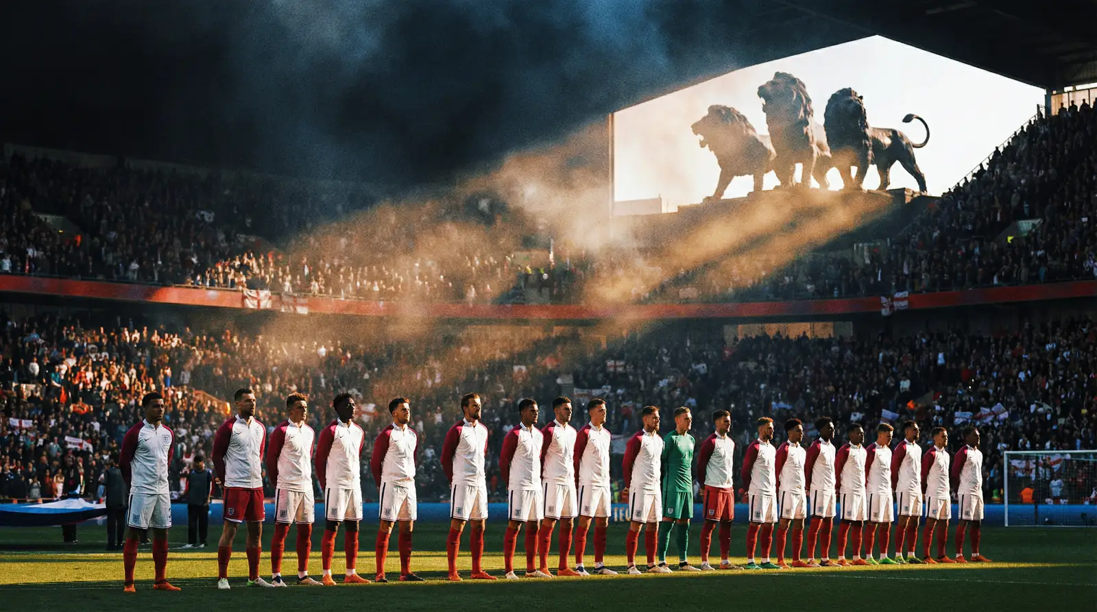 Englands landslag Three Lions siktar på VM-titel 2026