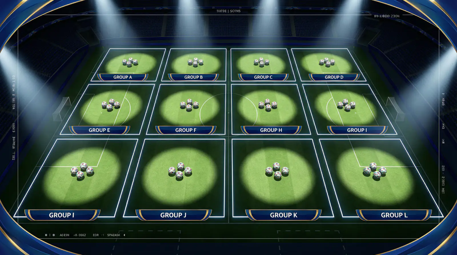 VM 2026 gruppspel med alla 12 grupper visualiserade