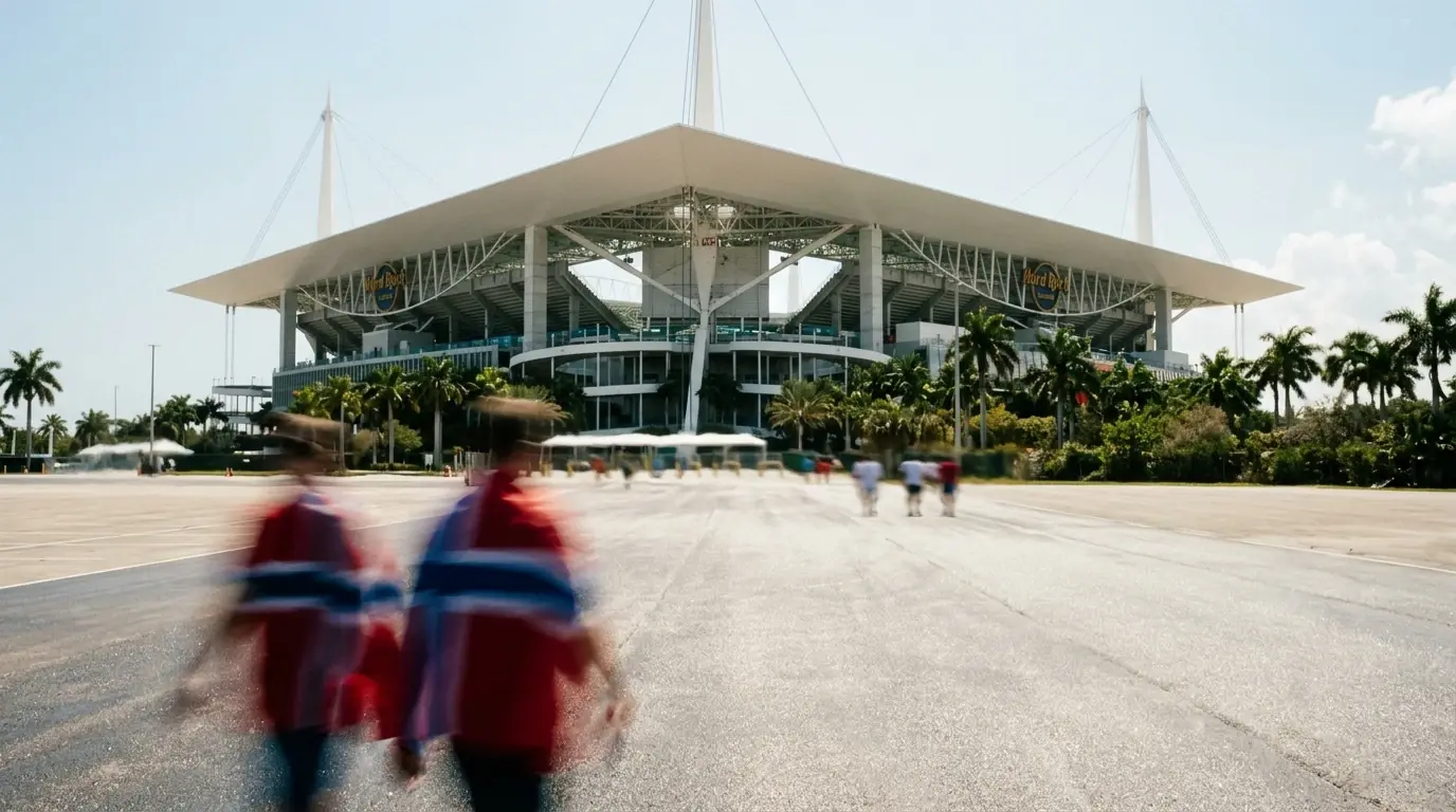 Norge–England VM-kvartsfinal på Hard Rock Stadium i Miami