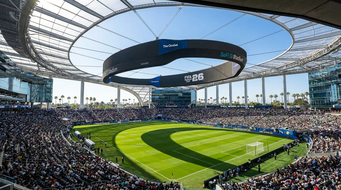SoFi Stadium i Los Angeles - USA:s öppningsmatch på VM 2026